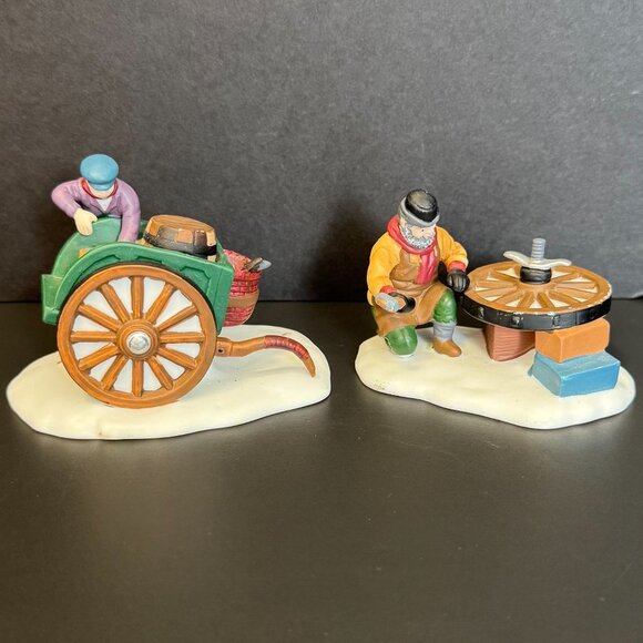 Department 56 Dickens Village Figurines: C. Bradford Wheelwright & Son Set Chris - Picture 1 of 16